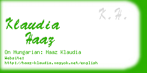 klaudia haaz business card